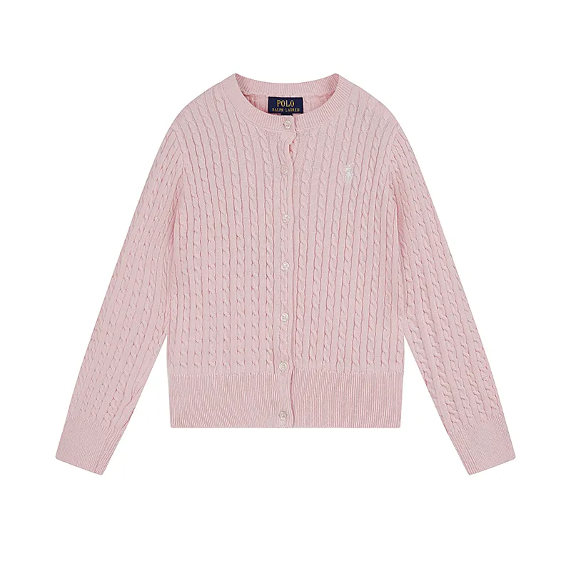 Style number: 2501 P200 Polo Ralph Lauren sweater Pony embroidered cable style single-breasted long-sleeved knit Color: White Pink Black Navy Gray Size: S (90-100) m (110-120) L (130-140) xL (150-160)